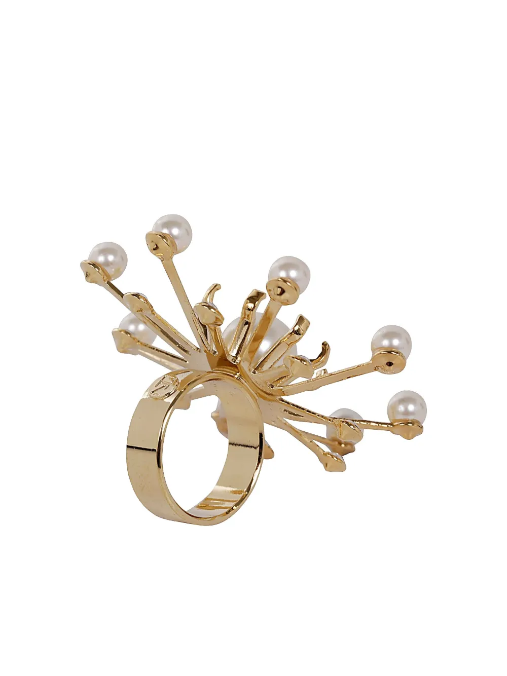 Helene Zubeldia pearl-embellished starburst ring - Goud