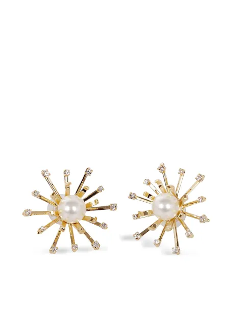 Helene Zubeldia pearl-embellished sunburst earrings