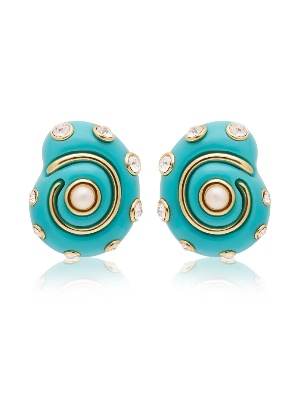 Kenneth Jay Lane crystal-embellished earrings - Blu