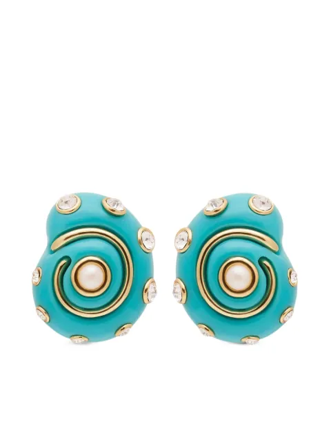 Kenneth Jay Lane aretes con detalles de cristal