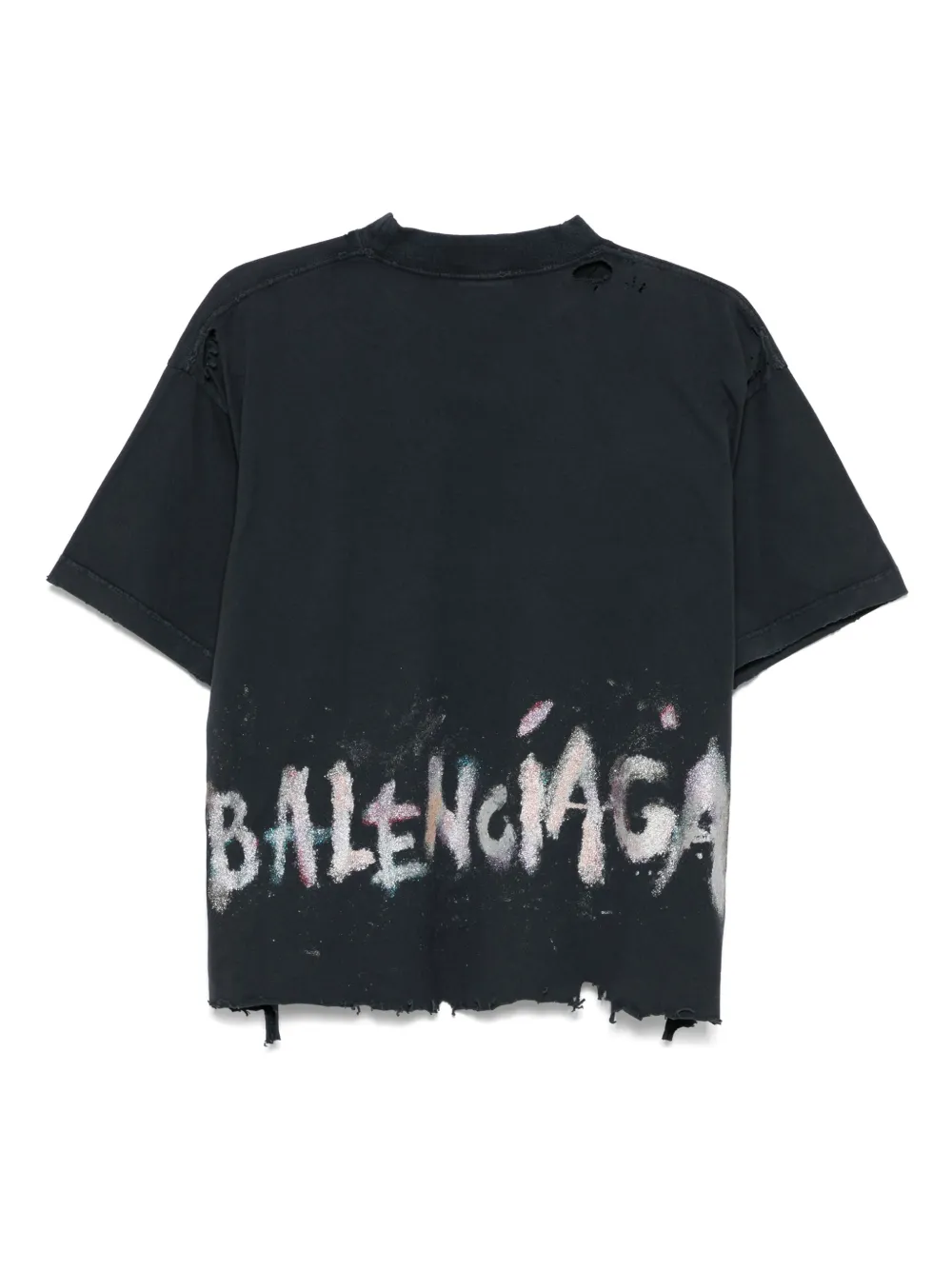 Balenciaga T-shirt met vervaagd effect Zwart