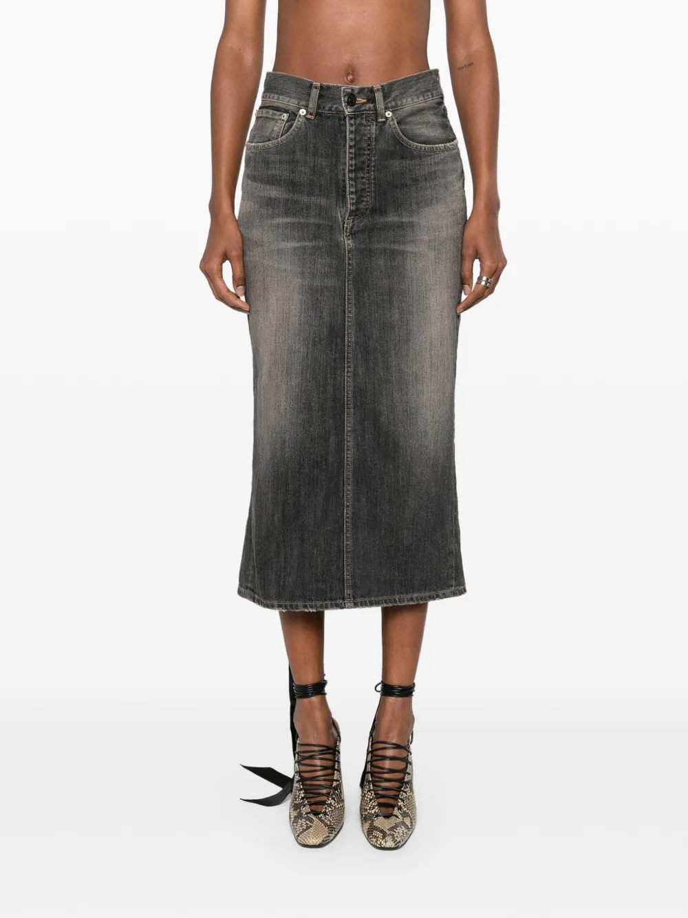 Shop Balenciaga Lace-up Skirt