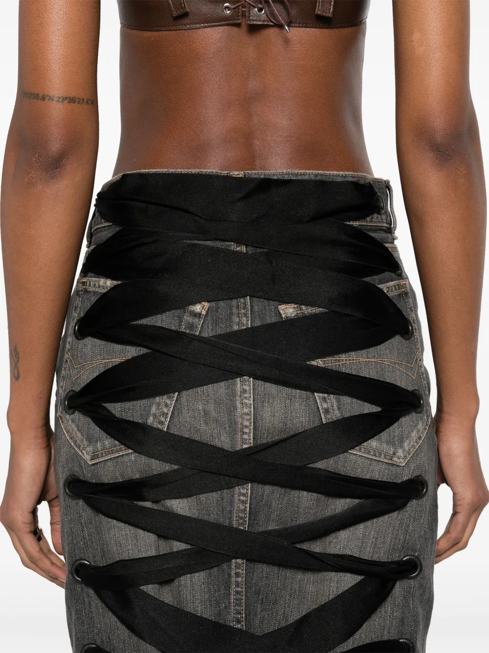 Shop Balenciaga Lace-up Skirt