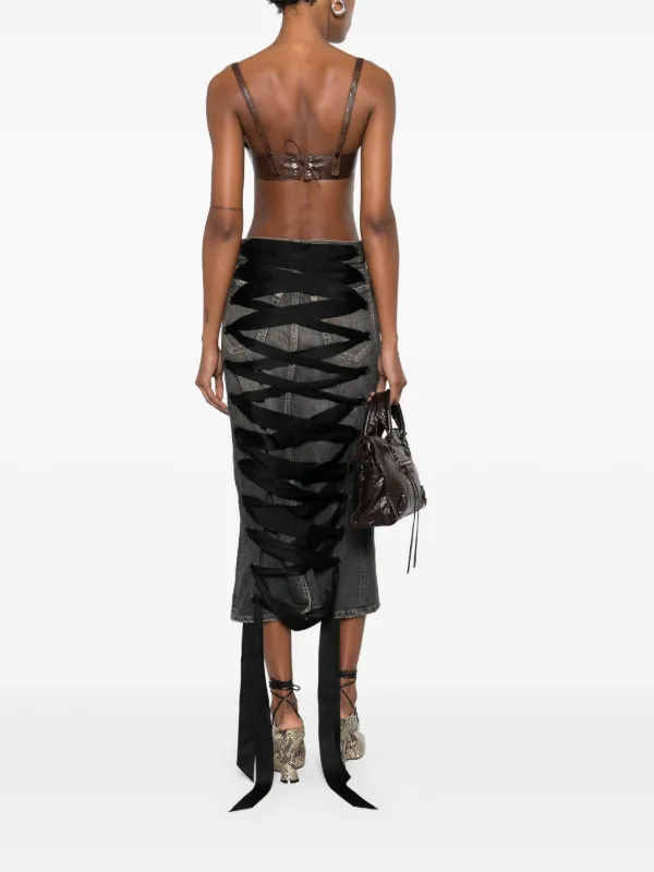 Balenciaga lace-up Skirt | Grey | FARFETCH HK