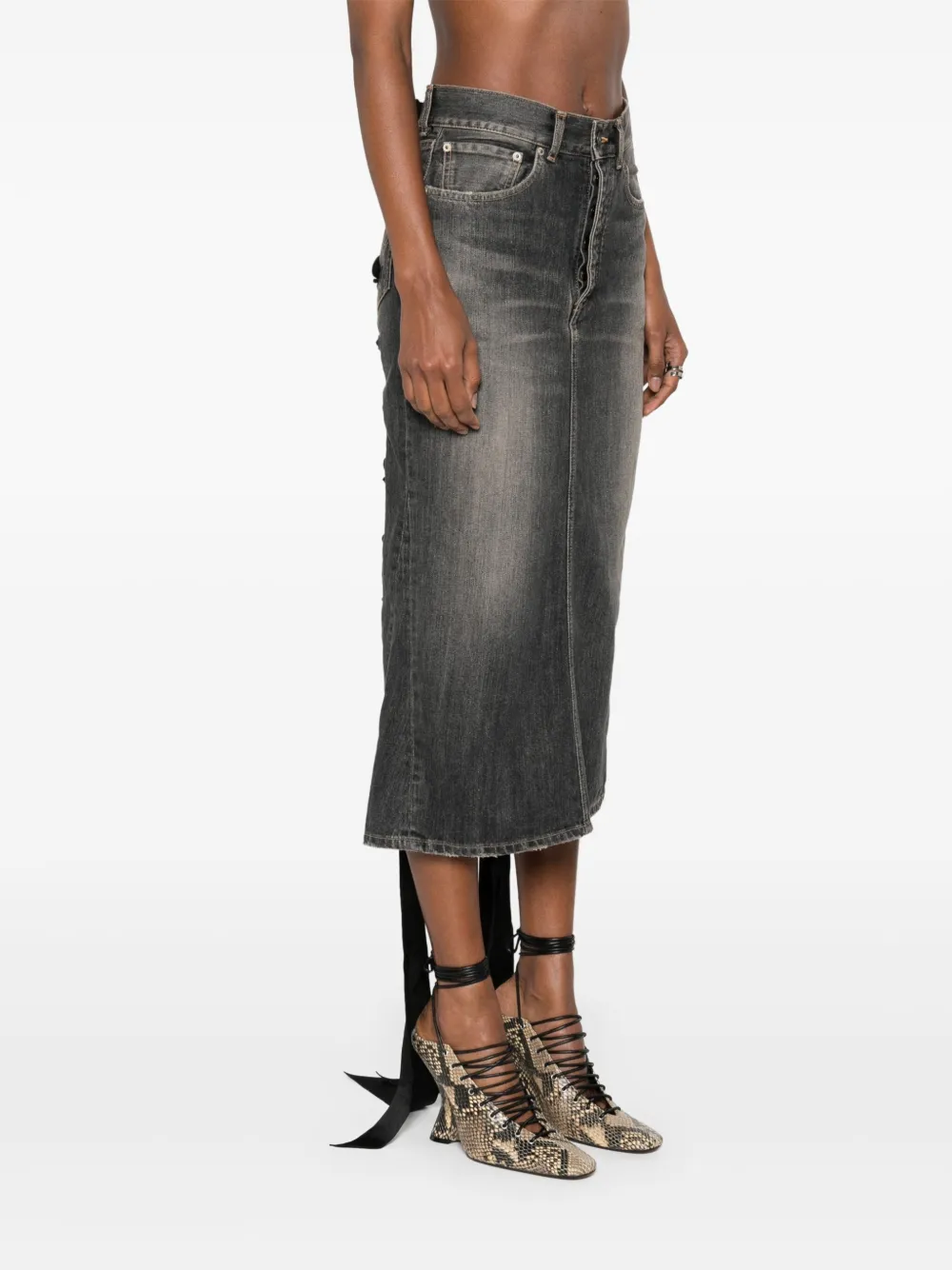 Shop Balenciaga Lace-up Skirt