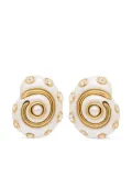 Kenneth Jay Lane Snail earrings - White