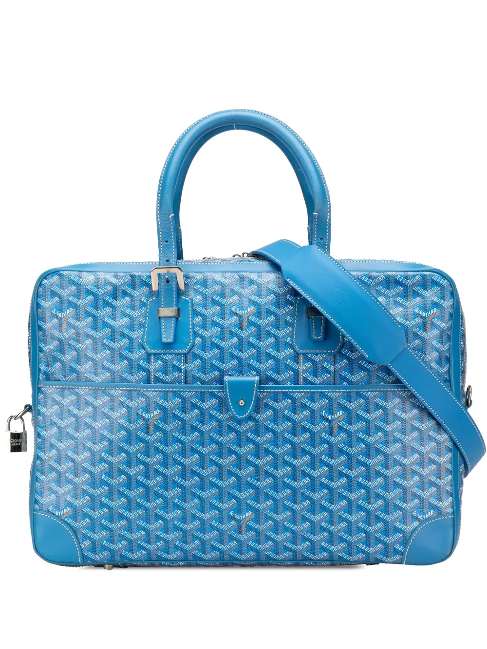 Goyard Pre-Owned 2006 ゴヤールディン アンバサード MM ビジネスバッグ - ブルー Goyard Pre-Owned 2006 ゴヤールディン アンバサード MM ビジネスバッグ - ブルー