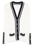 Alberta Ferretti contrast-trim cardigan - White