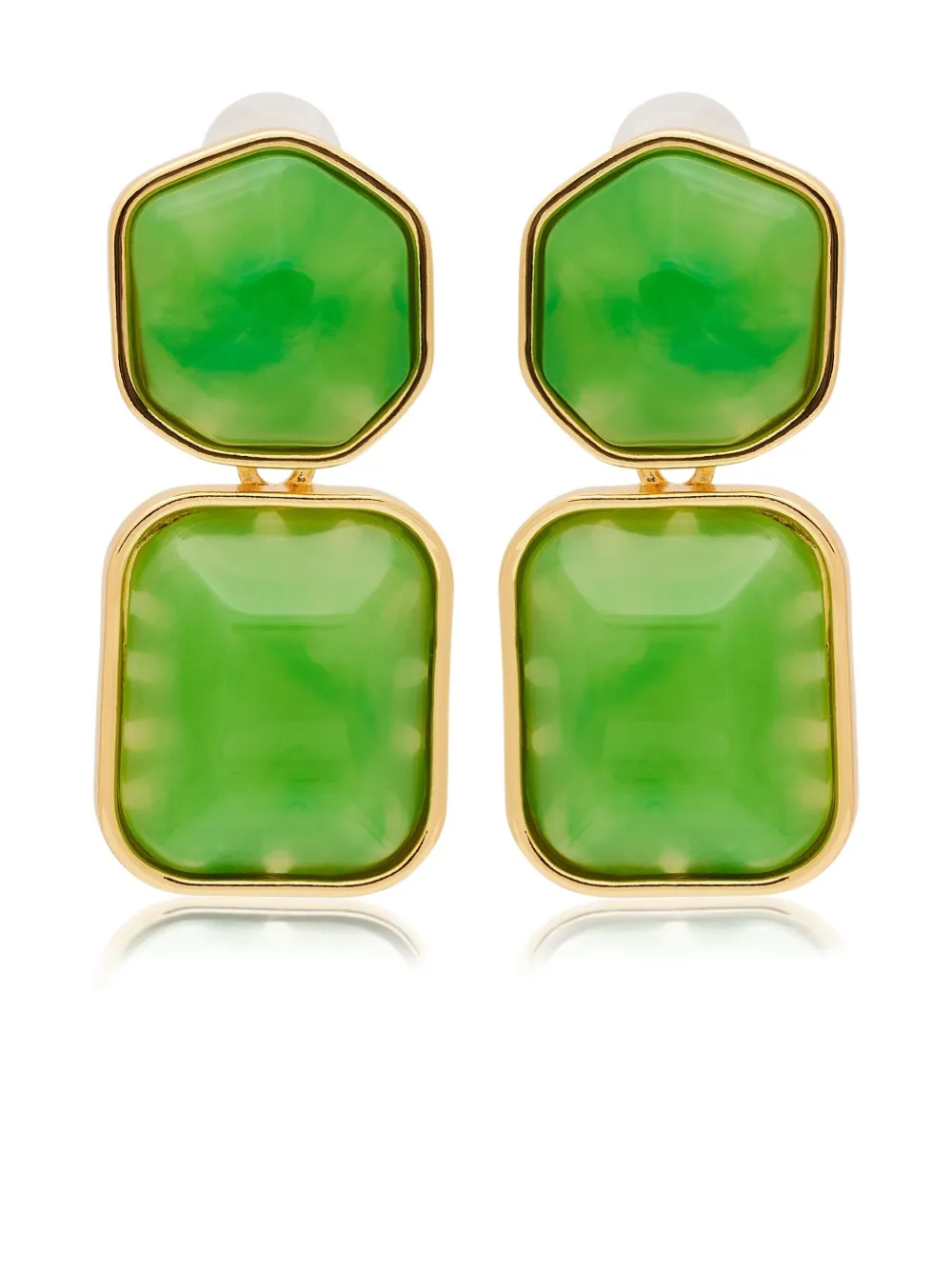 Kenneth Jay Lane Jade drop earrings - Oro