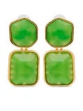 Kenneth Jay Lane Jade drop earrings - Gold