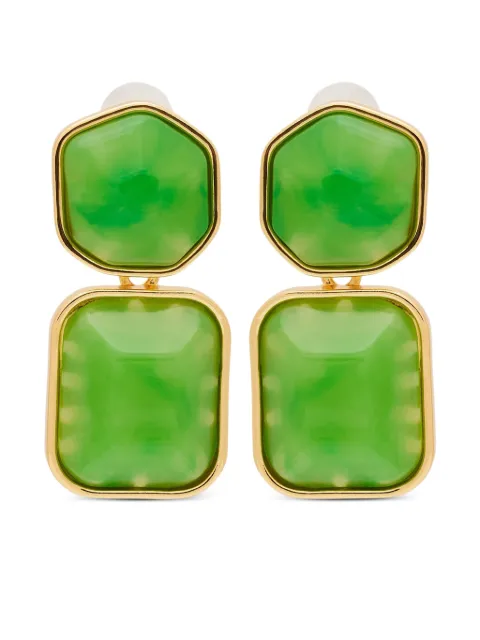 Kenneth Jay Lane Jade drop earrings 