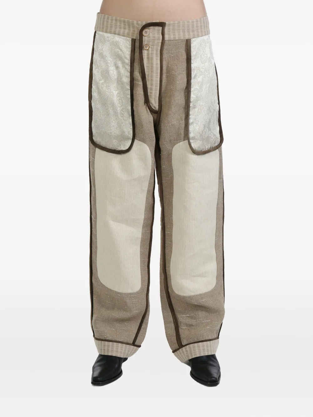 Shop Communs Contrast-panelled Trousers