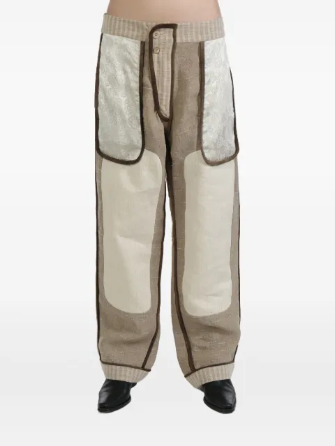 COMMUNS contrast-panelled trousers