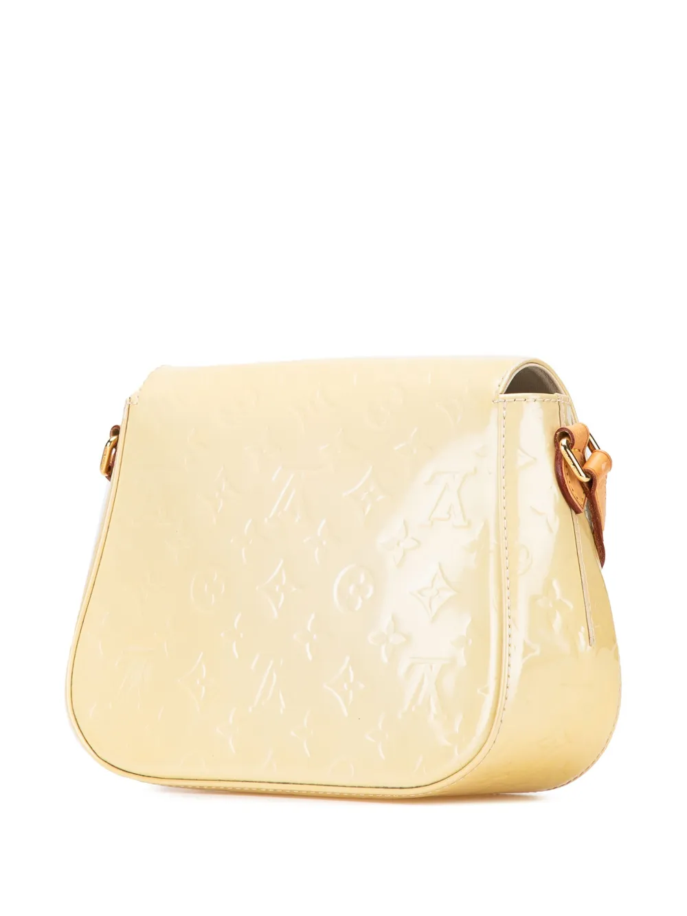 Pre-owned Louis Vuitton 2011 Monogram Vernis Bellflower Gm Crossbody Bag In Brown