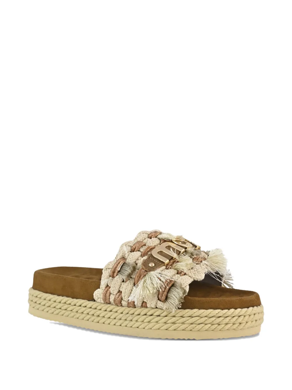 Sporty & Rich rope-detail sandals - Beige
