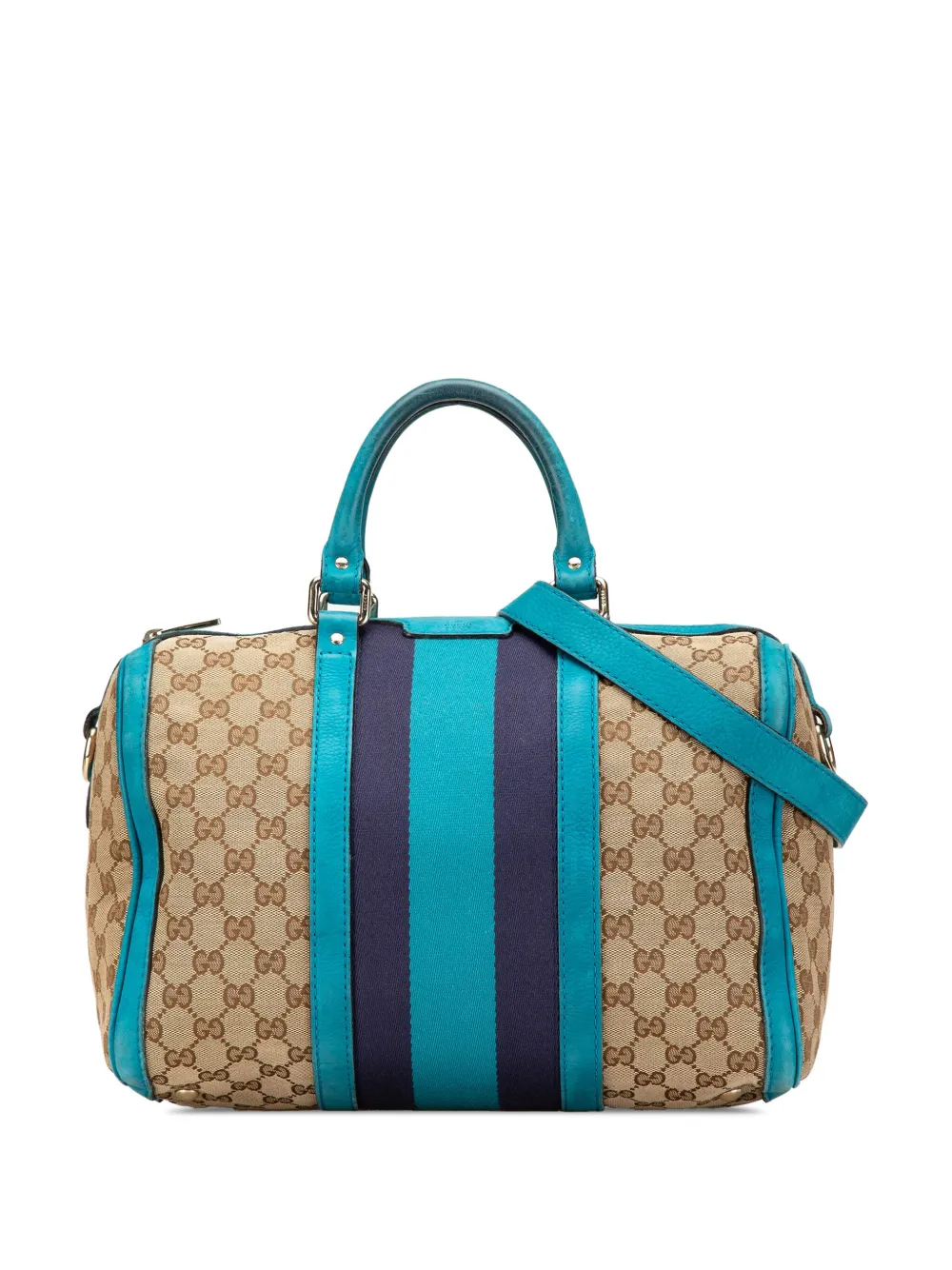 Gucci Pre-Owned 2000-2015 GGキャンバス ウェブ ジョイ サッチェルバッグ - ブルー Gucci Pre-Owned 2000-2015 GGキャンバス ウェブ ジョイ サッチェルバッグ - ブルー