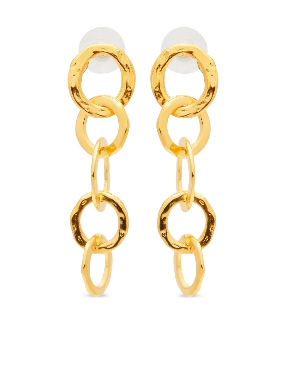 Kenneth Jay Lane 5 Ring ドロップピアス - ゴールドトーン Kenneth Jay Lane 5 Ring ドロップピアス - ゴールドトーン