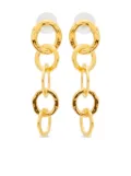 Kenneth Jay Lane 5 Ring drop earrings - Gold