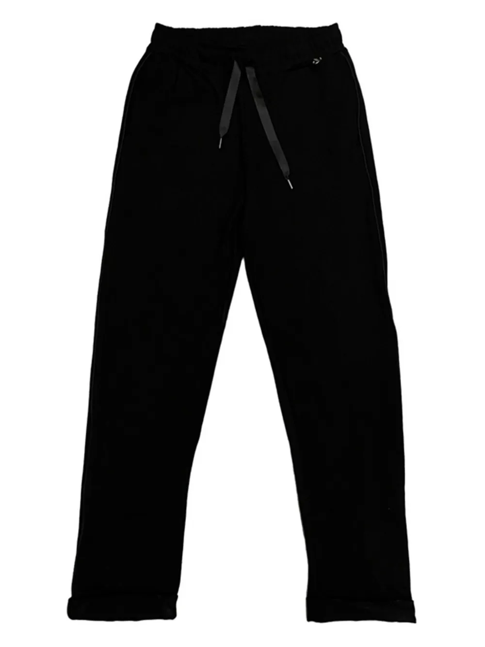 DIMENSIONE DANZA ribbon-tied side-striped trousers | Black | Image 1