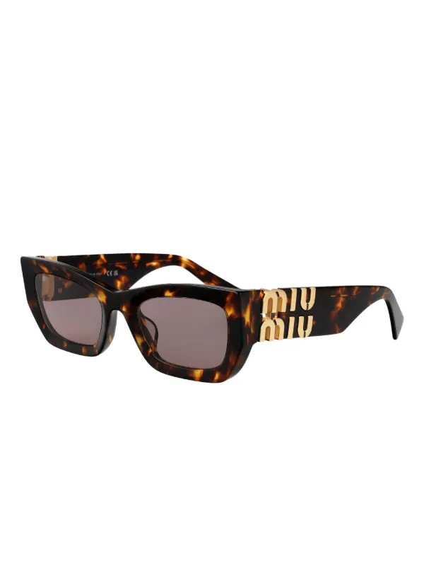 Miu Miu Eyewear トータスシェル サングラス | ブラウン | FARFETCH JP