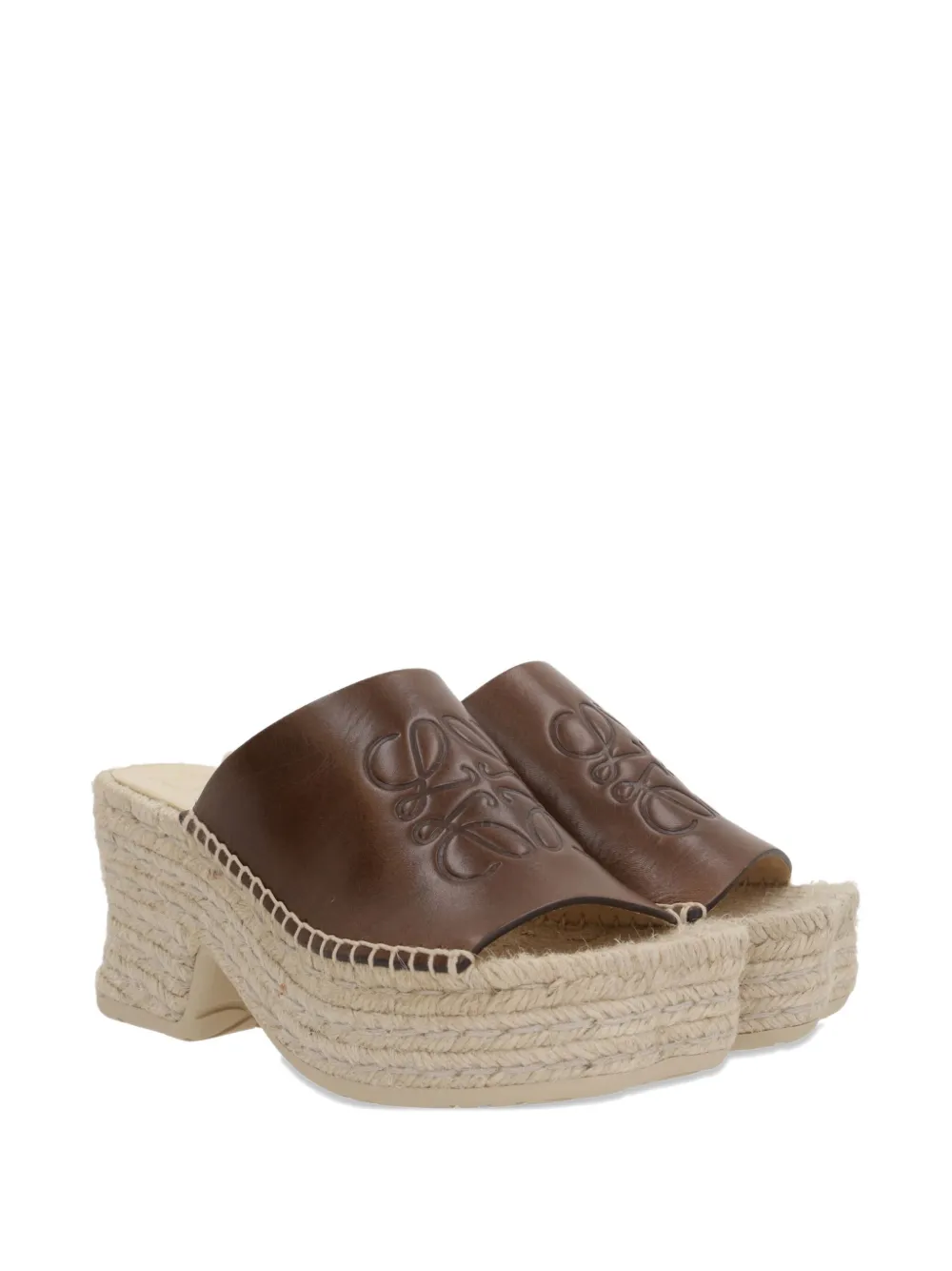 LOEWE 80mm Petal espadrilles - Bruin