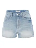 ICON DENIM logo-patch shorts - Blue