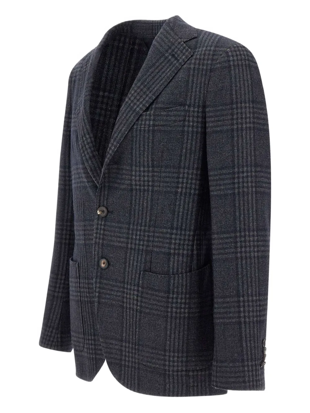 Santaniello Blazer met enkele rij knopen Blauw