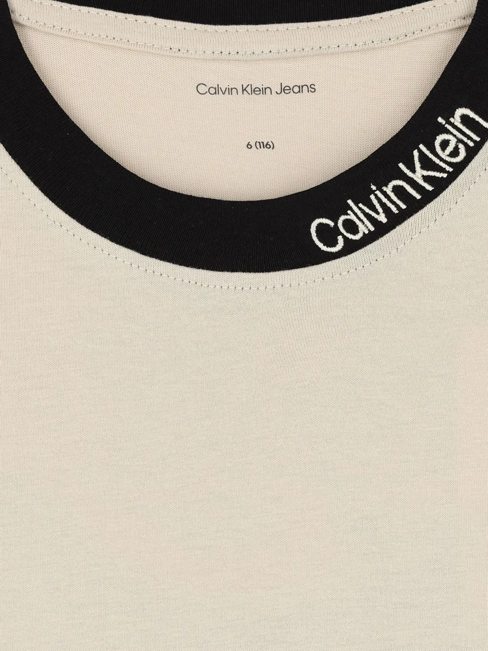 Calvin Klein Kids Katoenen T-shirt Beige