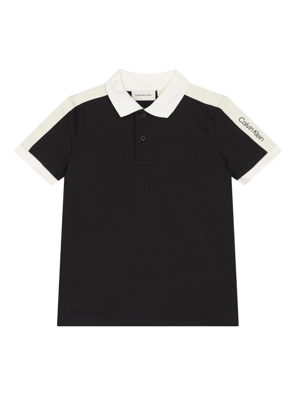 Calvin Klein Kids Katoenen poloshirt Zwart