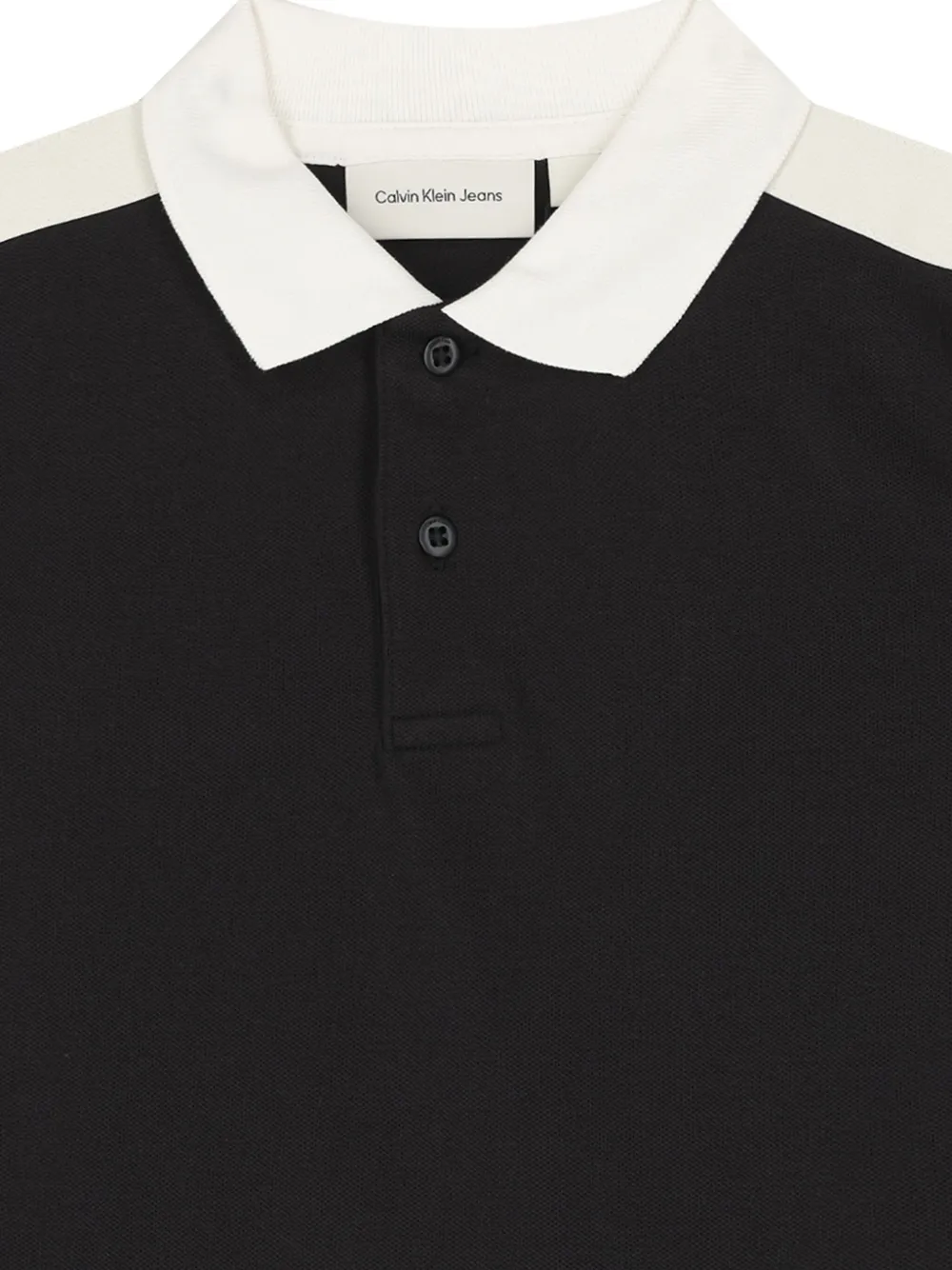 Calvin Klein Kids Katoenen poloshirt Zwart