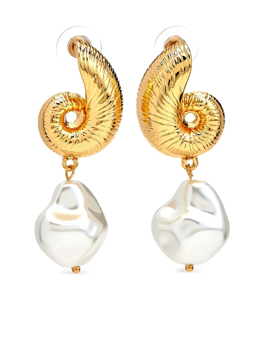 Seashell Pearl earrings