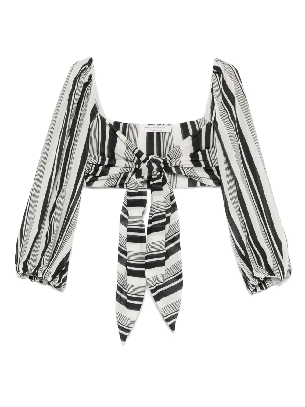 Philosophy Di Lorenzo Serafini Gestreepte cropped top Zwart