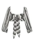 Philosophy Di Lorenzo Serafini striped crop top - Black