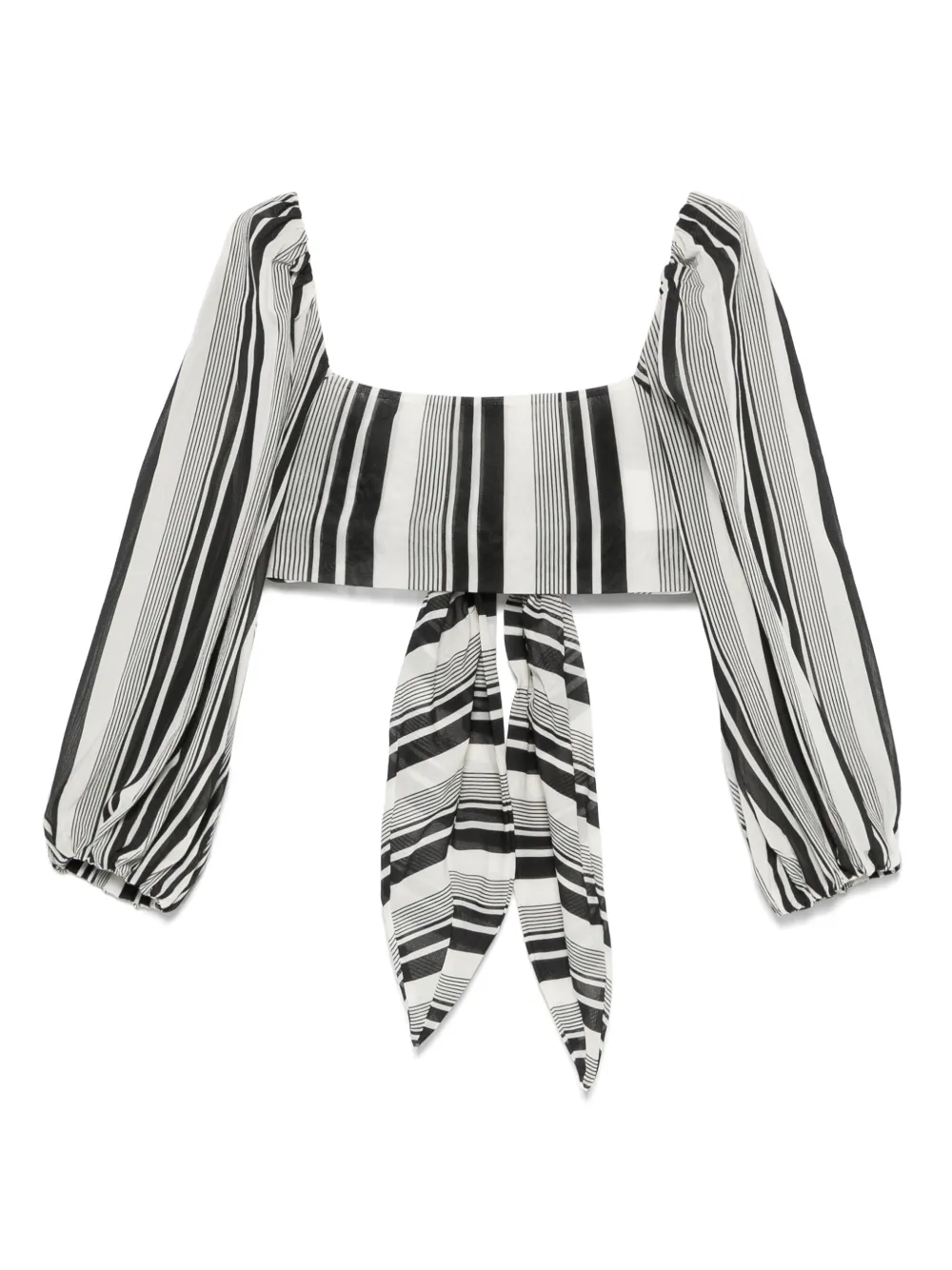 Philosophy Di Lorenzo Serafini striped crop top - Zwart