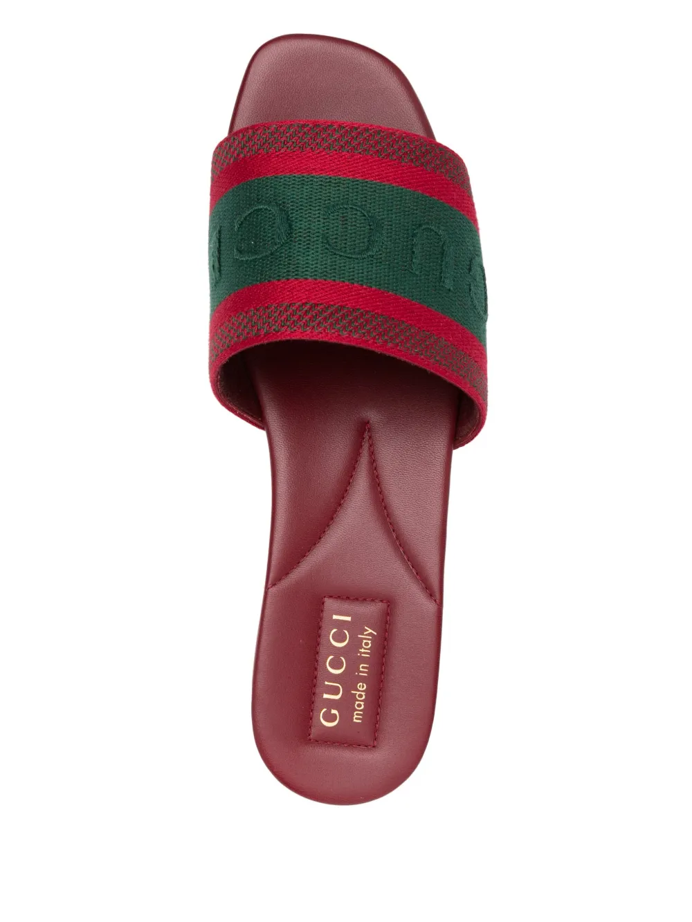 Gucci logo-motif flat sandals Red