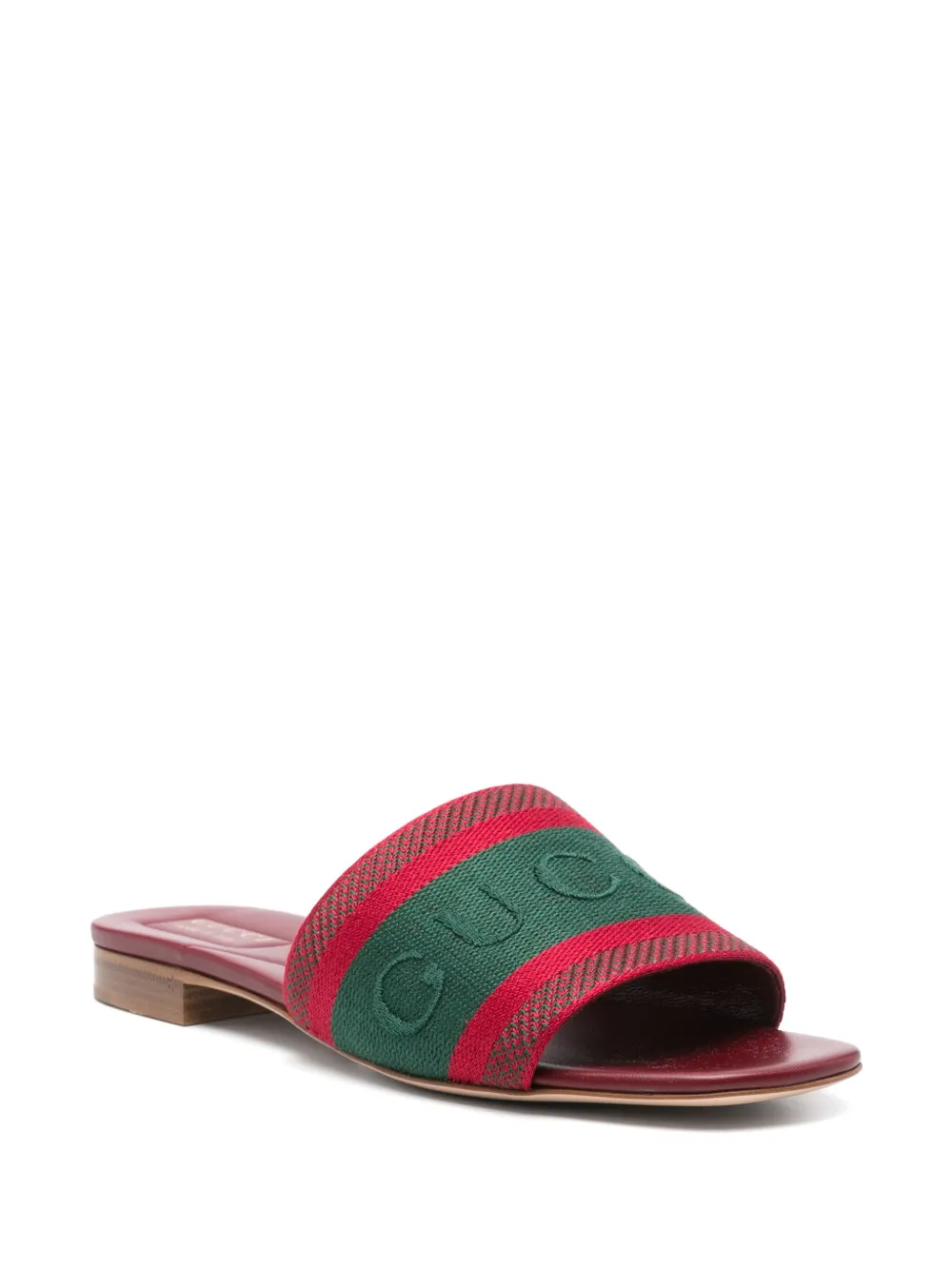 Gucci logo-motif flat sandals Red