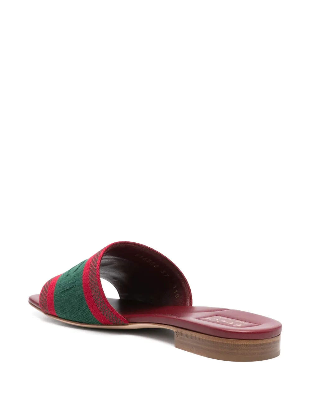Gucci logo-motif flat sandals Red