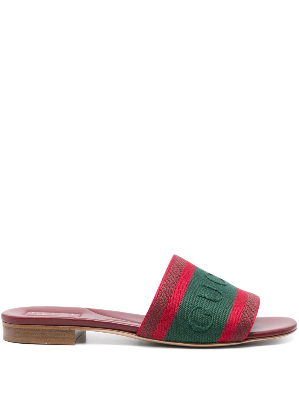 Gucci logo-motif flat sandals Red