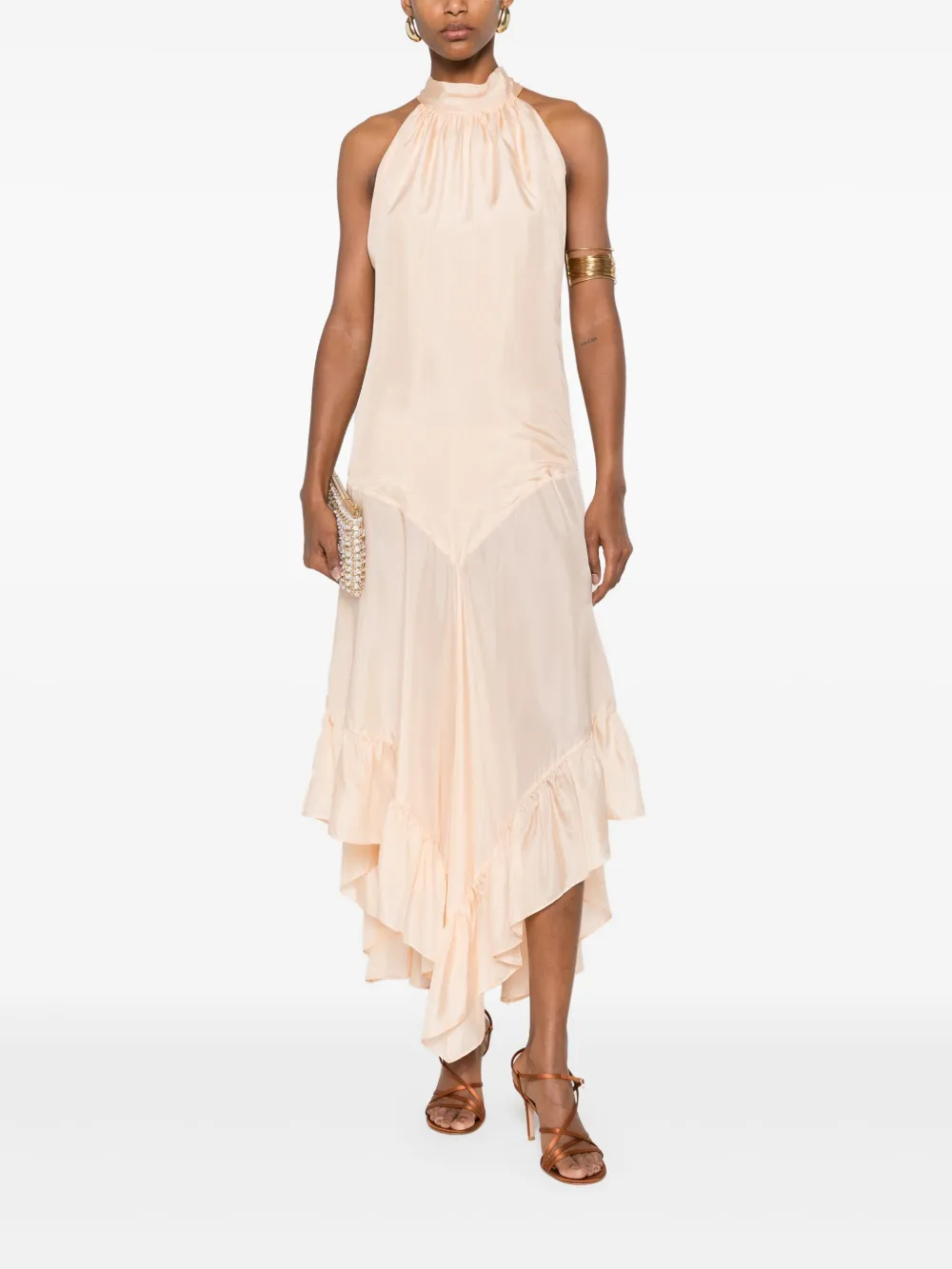 Philosophy Di Lorenzo Serafini Zijden maxi-jurk - Roze