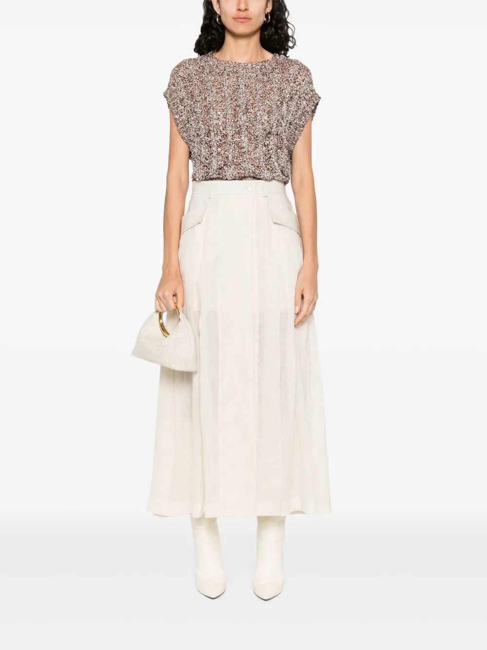Alberta Ferretti Maxi-jurk - Beige