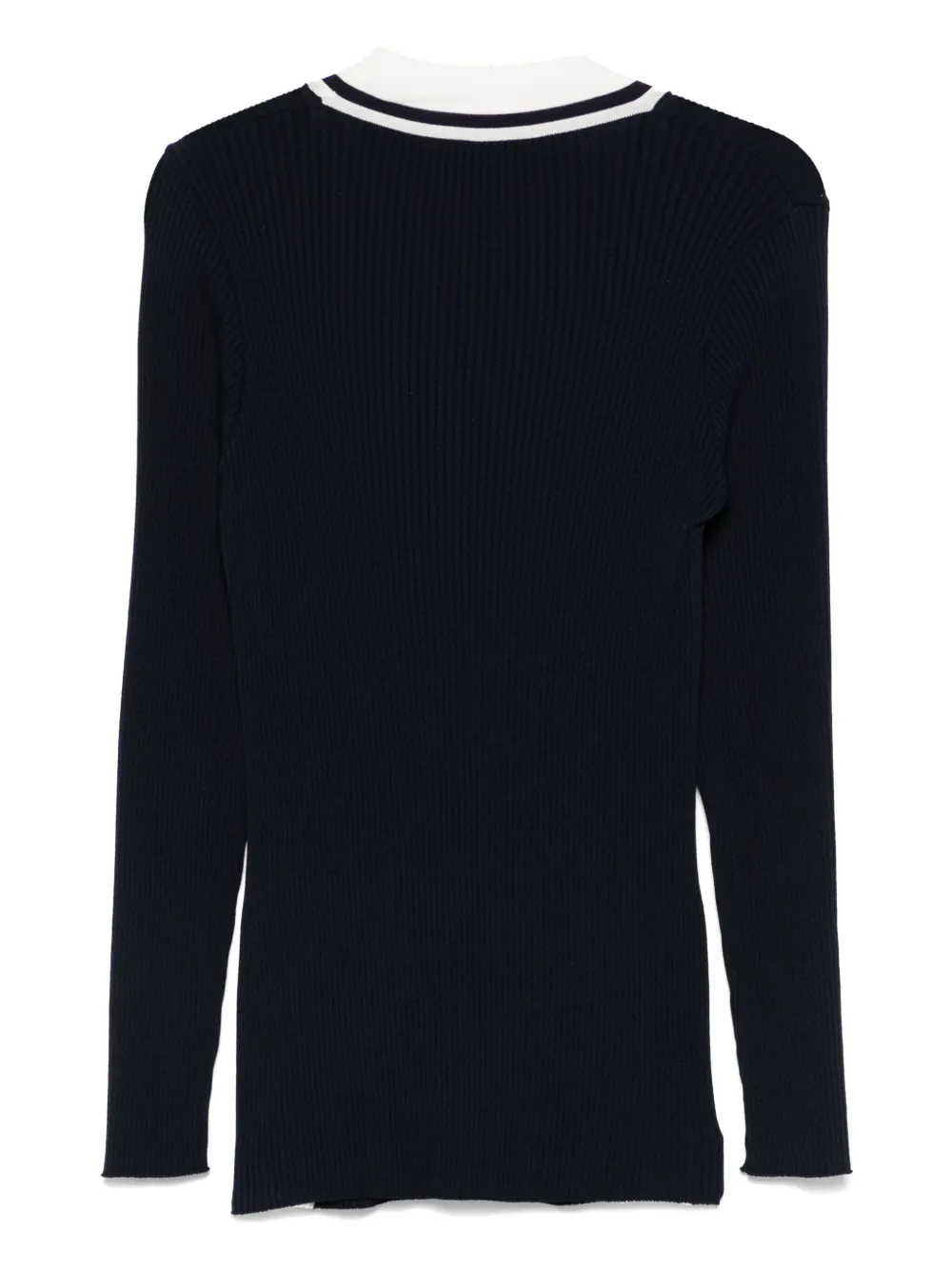 Alberta Ferretti Trui met contrasterende afwerking Blauw