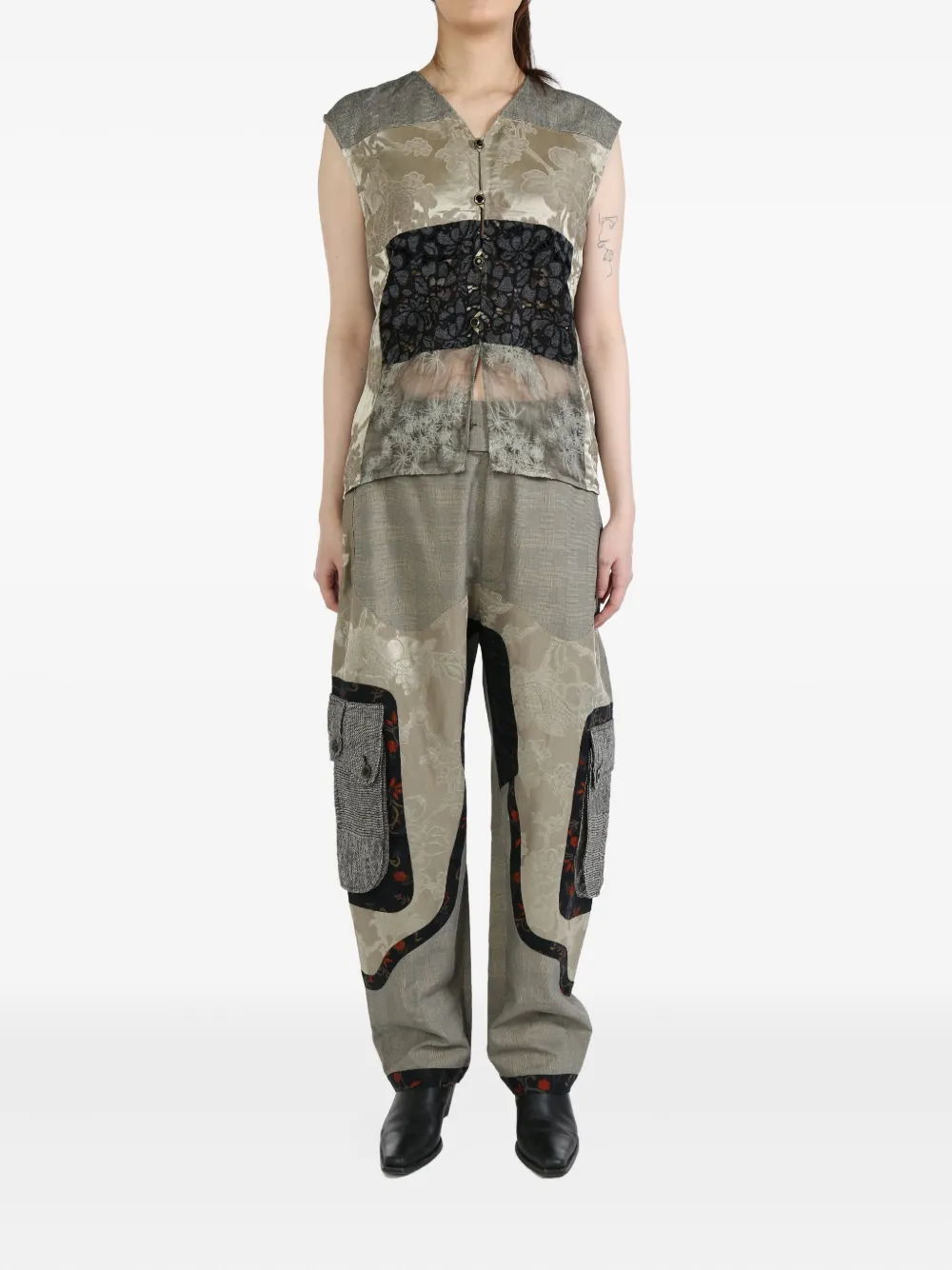 COMMUNS floral-embroidered button-up top | Shirts | Image 2