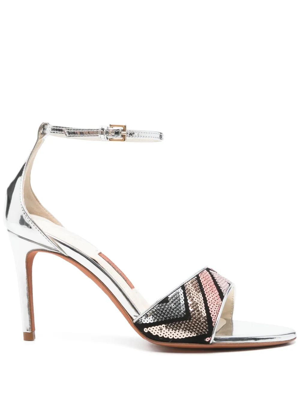 Missoni 80mm sequinned sandals Silver