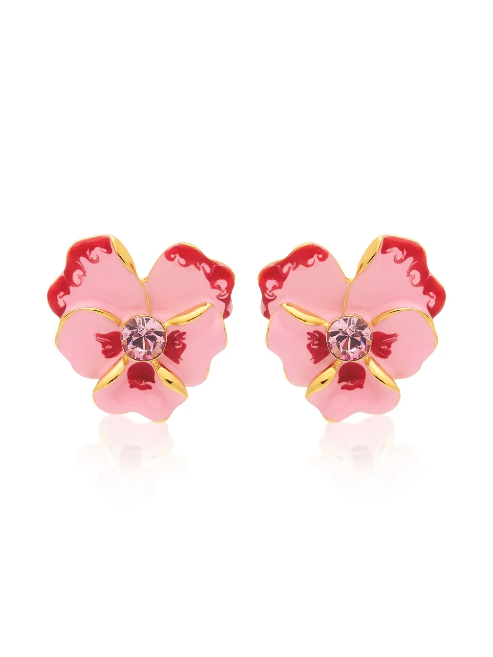 Kenneth Jay Lane Flower earrings - Rosa