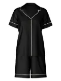 CALIDA piped-trim pyjama set - Black