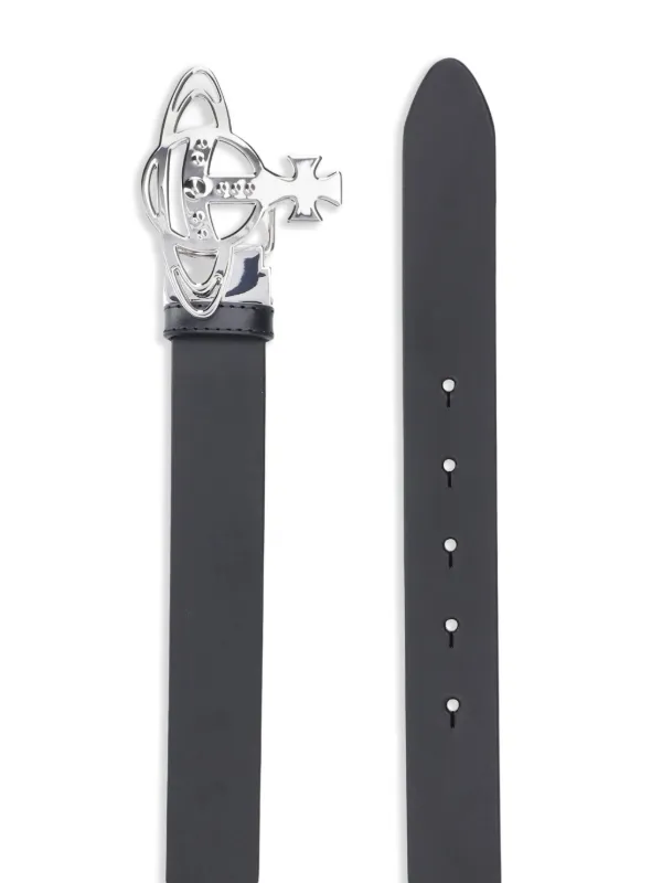 Vivienne Westwood Buckle Leather Belt | Black | FARFETCH