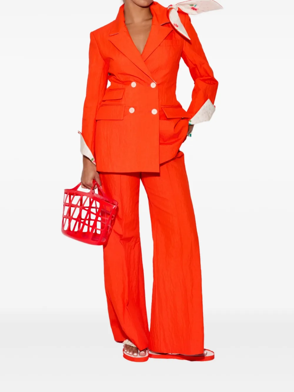 Rosie Assoulin Zijden broek - Oranje