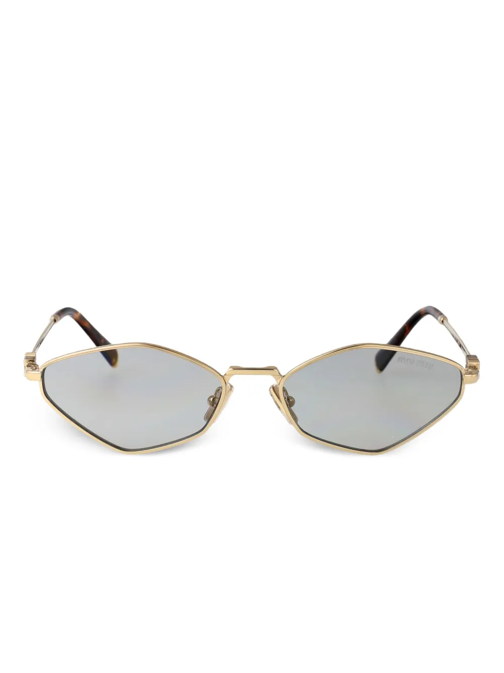 Miu Miu Eyewear faceted-frame sunglasses | dorado | Image 1
