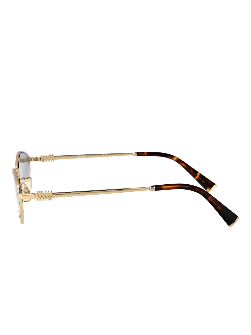 Miu Miu Eyewear Zonnebril met gefacetteerd montuur - Goud