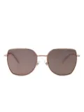 Swarovski geometric frame sunglasses - Pink